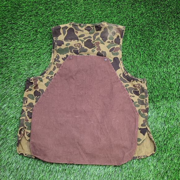 Vintage 90s Black-Sheep Duck Camo Vest Medium 22x25 Hunting - Picture 3 of 13